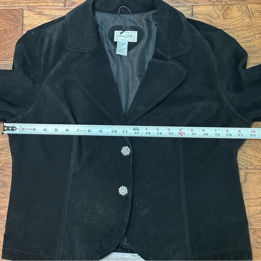Live A Little Black Suede 90’s Vintage Blazer - Picture 5 of 7